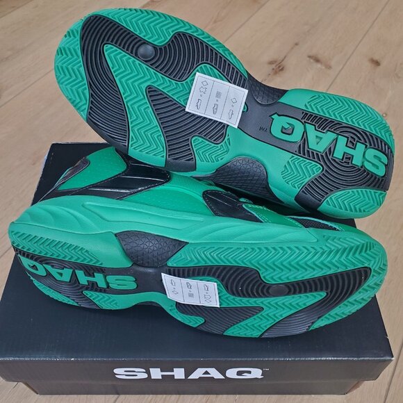 Shaq Devastator Mens Sz 8.5 Basketball Shoes Green Athletic Mid Sneakers School - Picture 6 of 9